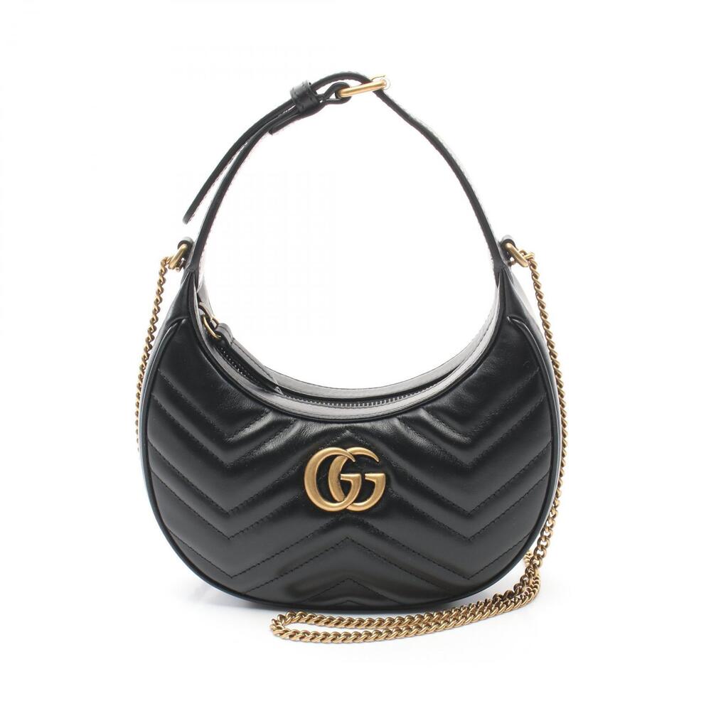 Gucci GG Marmont Handbag Leather Black
